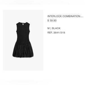 Zara Black Bubble Mini Dress